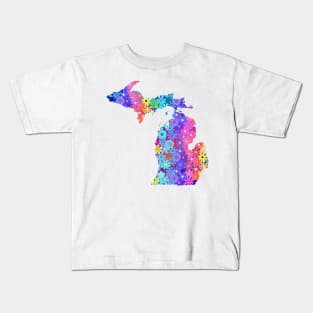 Michigan Rainbow Flowers | Pride | Cherie's Art(c)2021 Kids T-Shirt